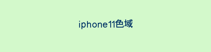 iphone11色域