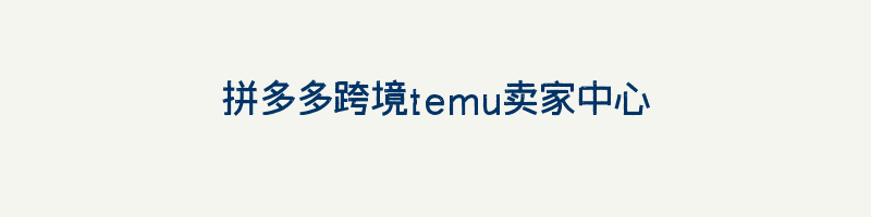 拼多多跨境temu卖家中心