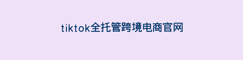 tiktok全托管跨境电商官网