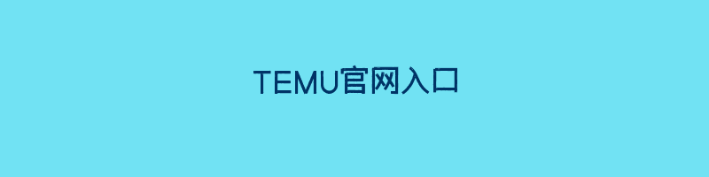 TEMU官网入口