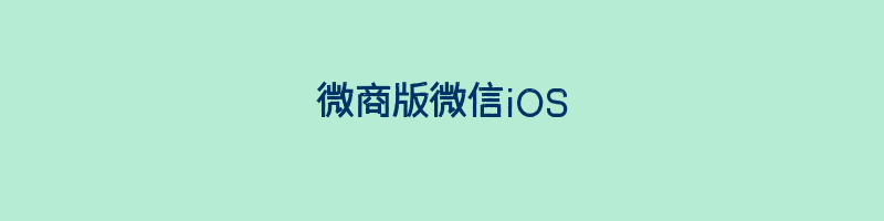 微商版微信iOS