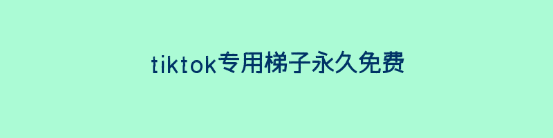 tiktok专用梯子永久免费