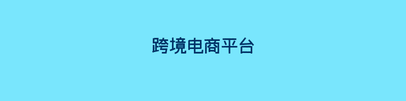 跨境电商平台